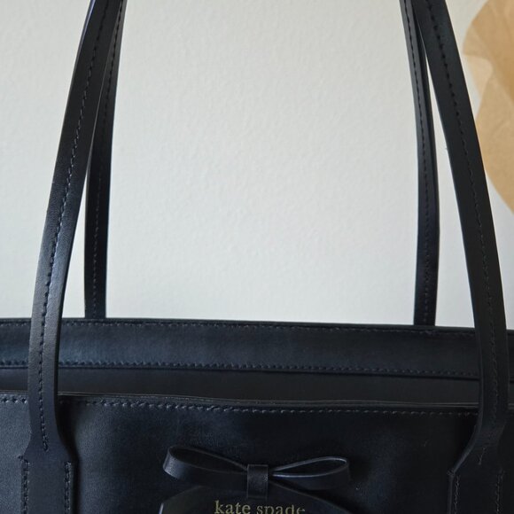 Kate Spade New York Sawyer Street Large Black Leather Tote - Picture 2 of 9